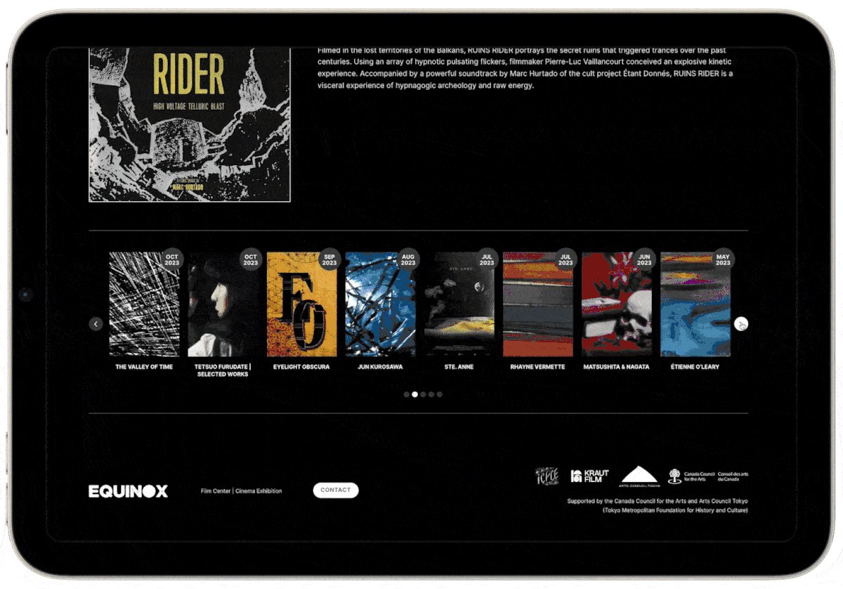 Web Design  Website Web ux/ui uidesign Cinema logo Logo Design Experimental Cinema experimental cinema art