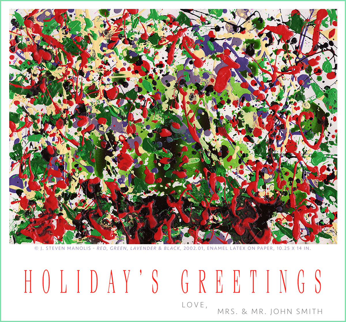 greeting cards holidays cards thank you card Printing ecard electronic card abstract colorful miami NY Hamptons