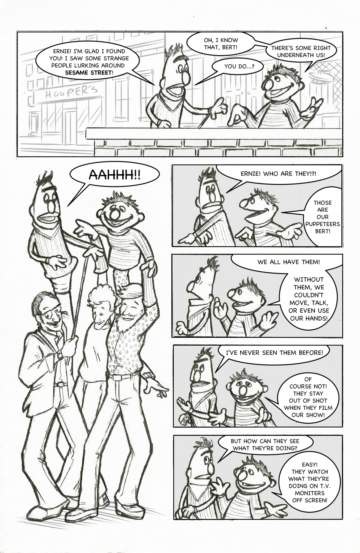 Jim Henson puppetry Muppets educational pencils comic