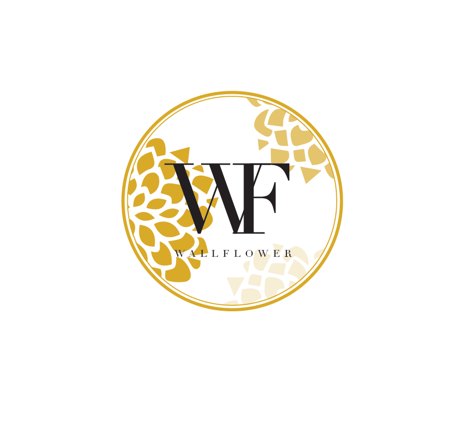 logo Wallflower flower Fashion  design