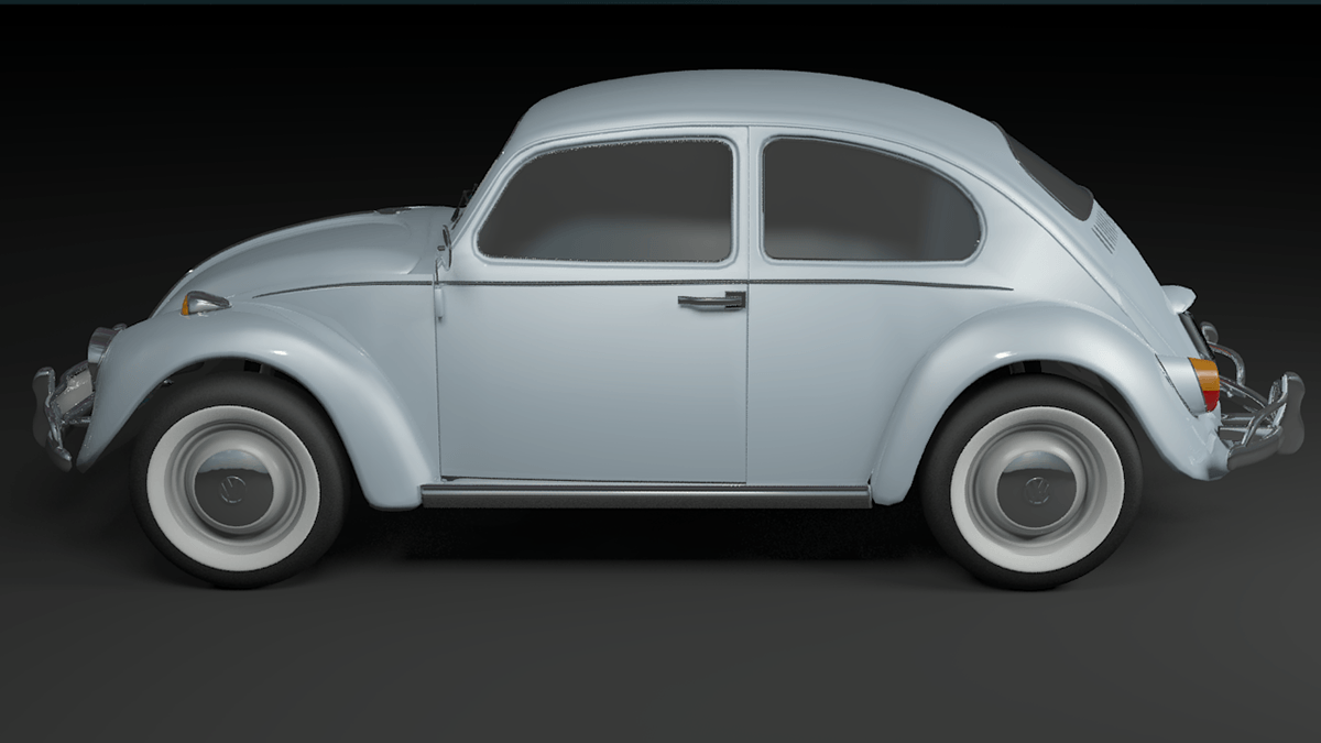VW volkswagen beetle modeling car 3ds max 3D