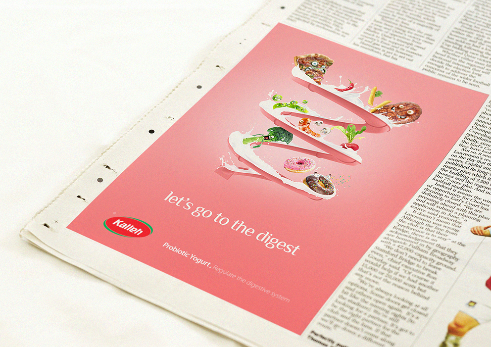 probiotic digest Food  drink ads Advertising  campaign design graphic design  ILLUSTRATION 