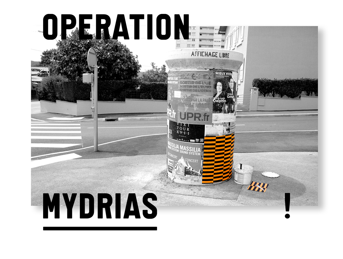 operation mydrias mydriasis mydriase public Space  esapce publique pattern motif