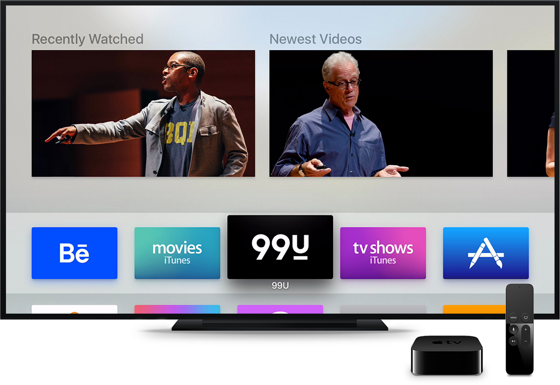 AppleTV apple tv app design 99U TVOS conference video Behance
