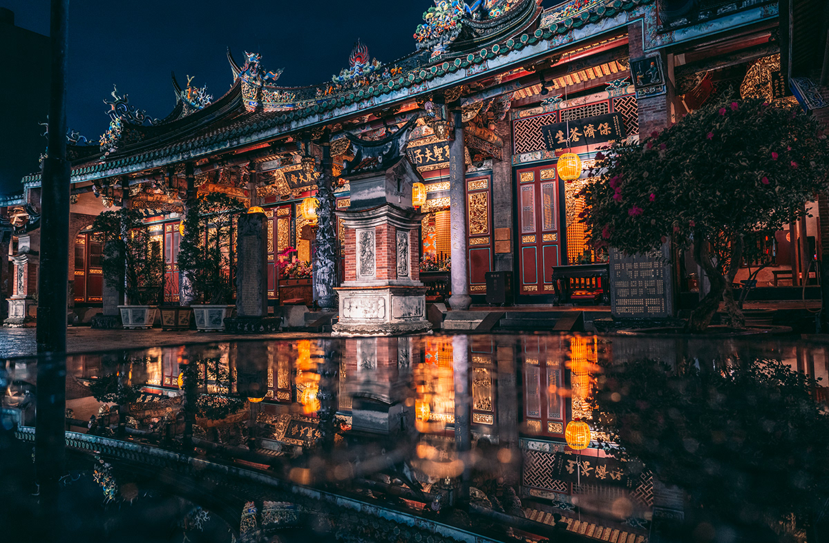 architecture culture lowlight night Nightscape nightview taipei taiwan temple Travel