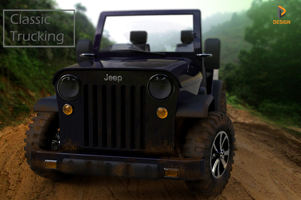 Digital Sculpting 3d modeling jeep