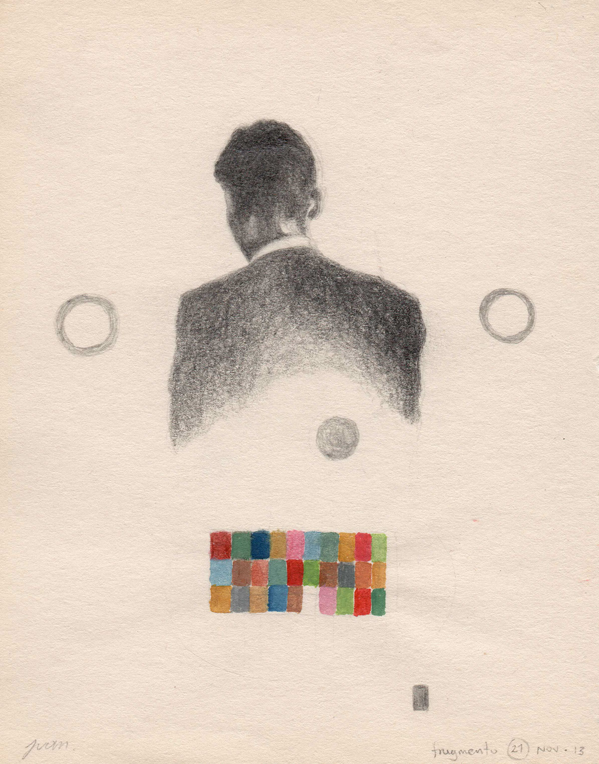 graphite collage sketch watercolor ping-pong