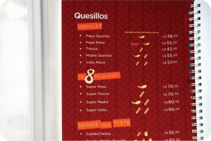menu restaurant Food  nicaragua Typical food gigantona tradition