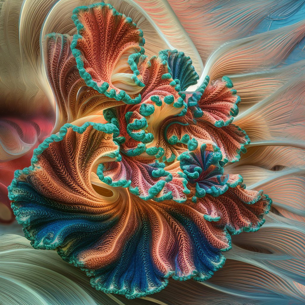 fractal psychedelic poster color coral Nature Ocean Digital Art  artwork Graphic Designer
