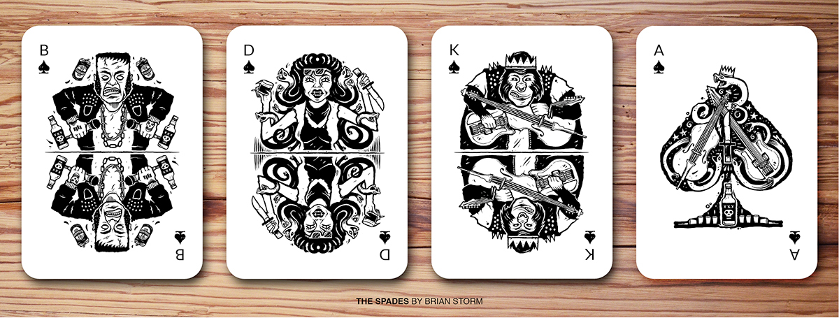 artwork Poker joker Kartenspiel Bube Dame König ass deck of cards jack knave queen king ace Wolpertinger