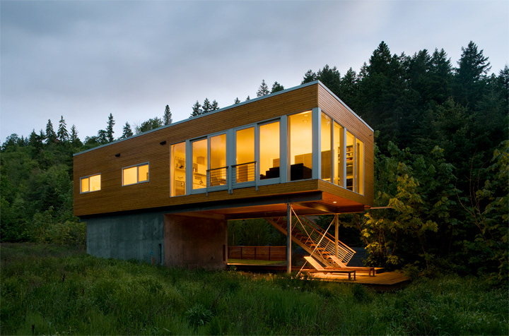 modern house home Residence building structure wood rural american Oregon pacific Northwest united states assignment editorial commercial construction architectural