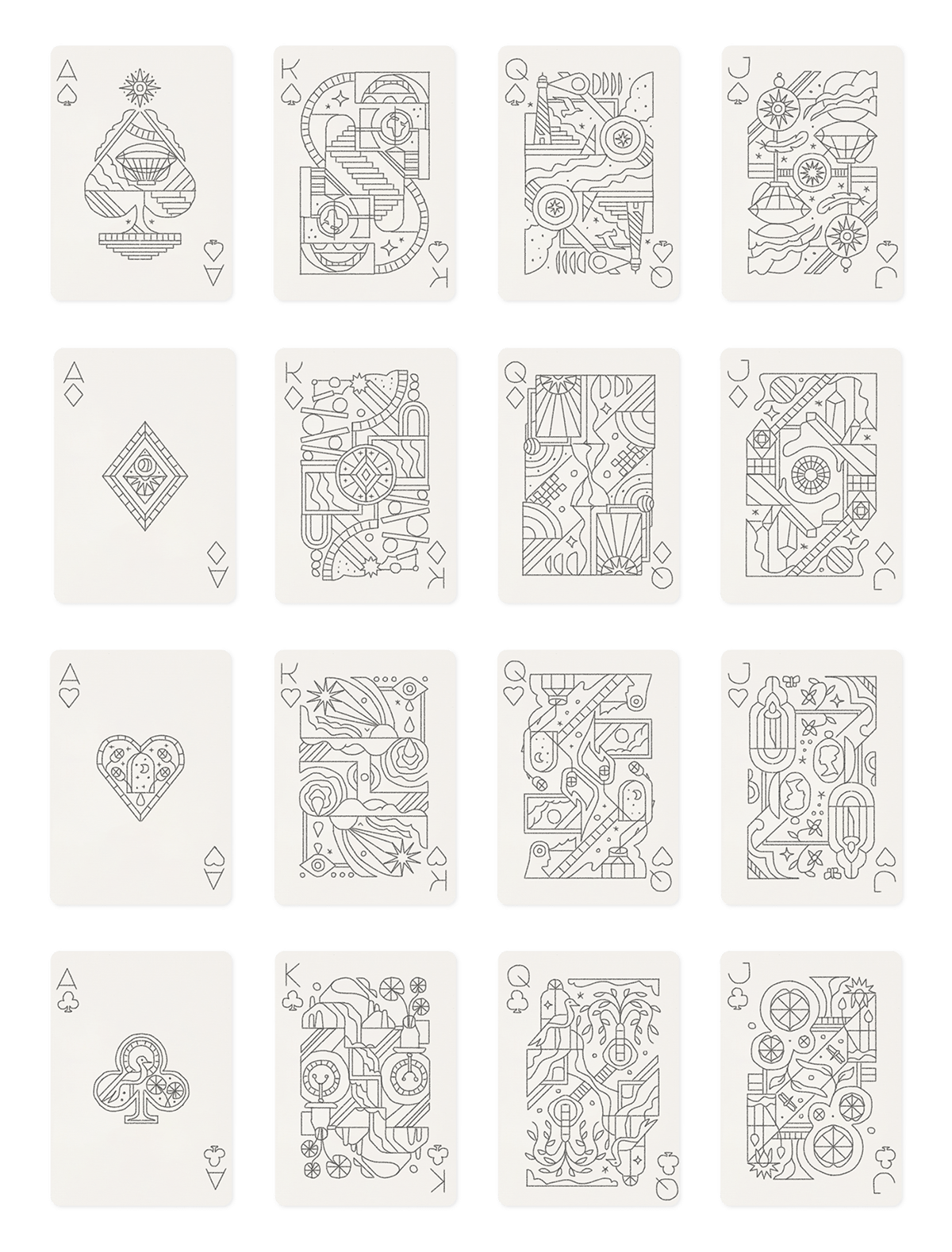 Art of play botanical foliage ILLUSTRATION  linework Nature packaging design pattern Playing Cards typography  