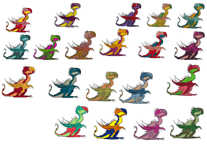 Character design  Colour scheme Expression ILLUSTRATION  PARROT DRAGON posses viking