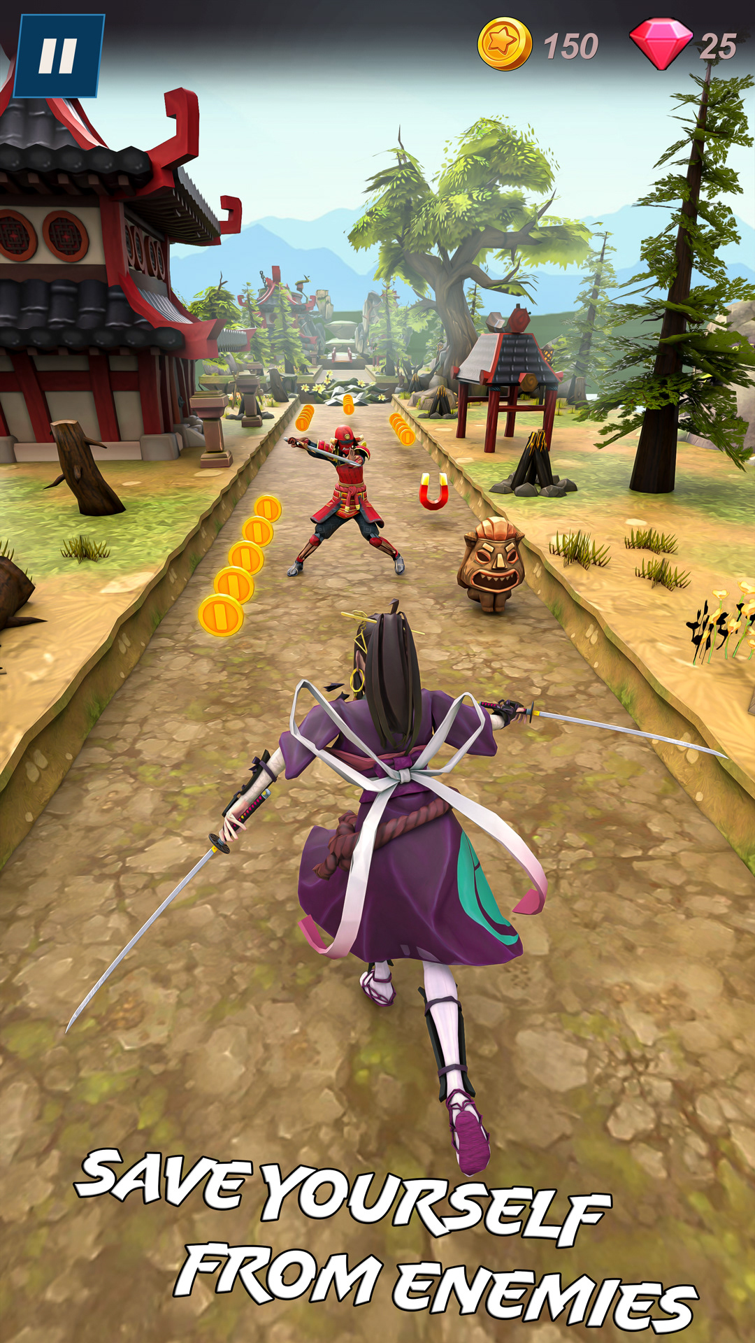 Sword girls adventure Unity Game endless runner Mobile Game Design fantasy obstacle course Digital Art  Running games