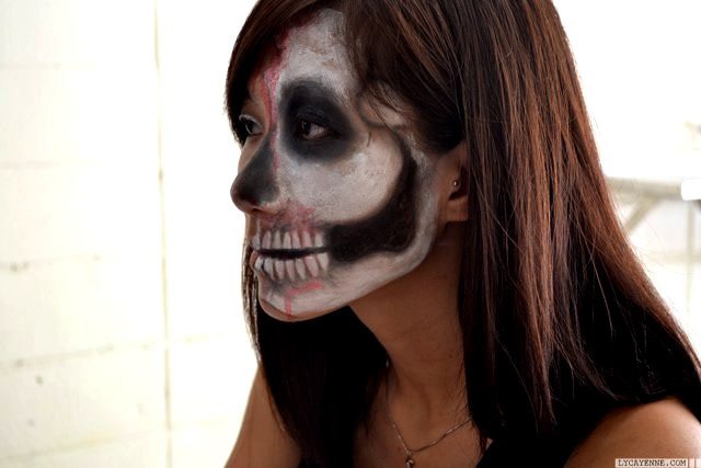 Face painting Make Up joker skull cat woman witch zip man blood KBU college bazaar design