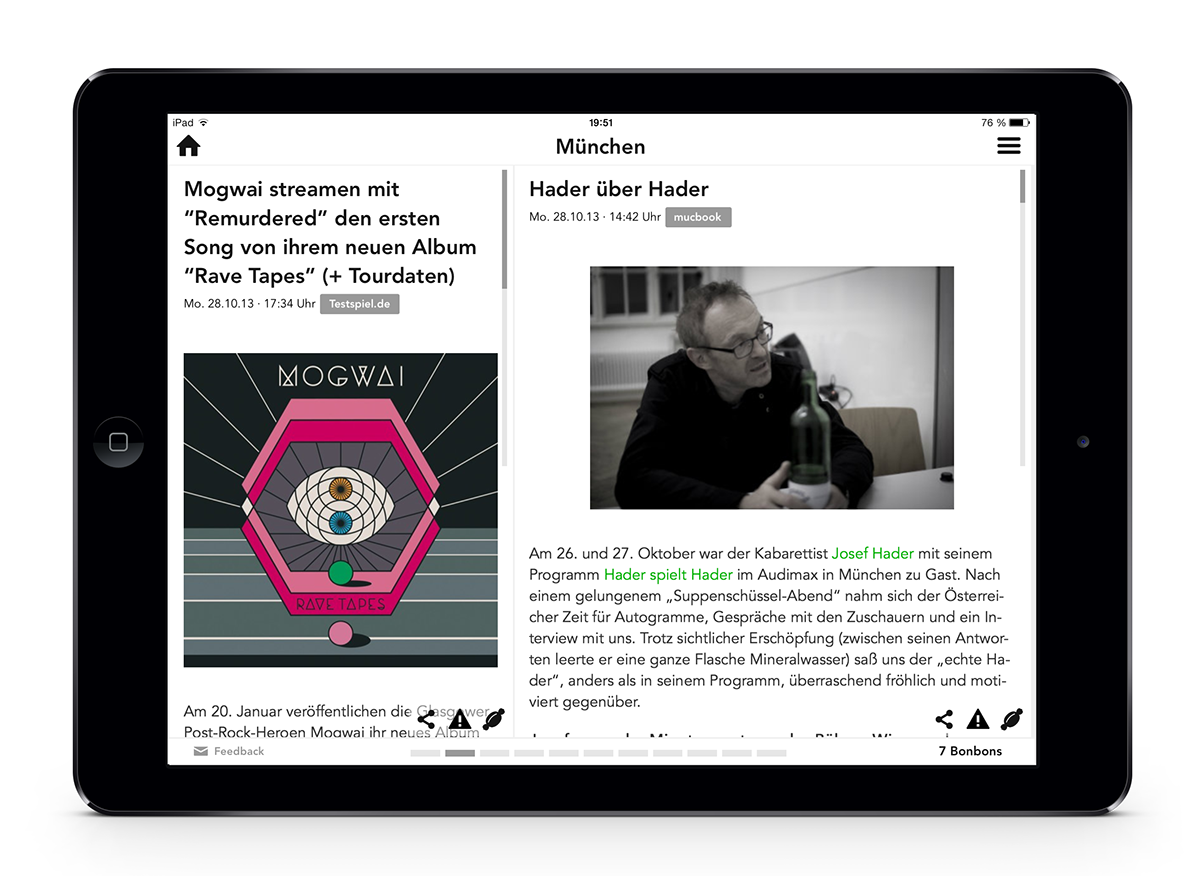 reader app iPad blogs
