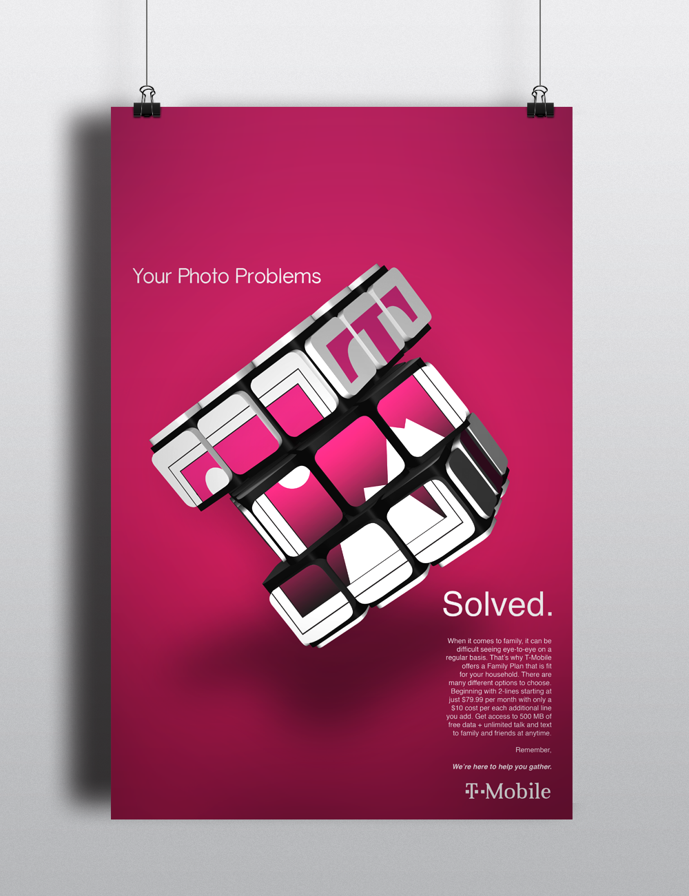 T-Mobile poster advertisement commercial 3D photomanipulation