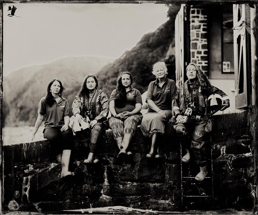 RNLI women lifeboat woman female crew volunteer maritime nautical lifesavers East Anglia sea portrait wet plate collodion