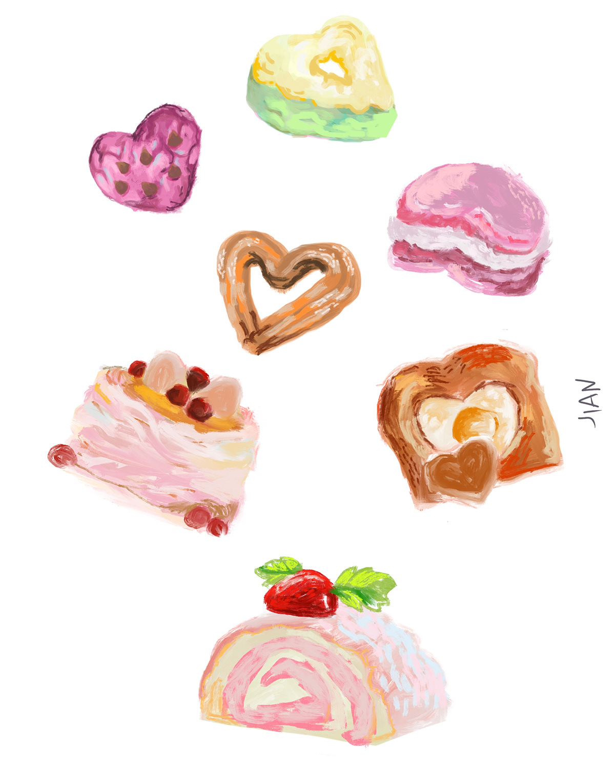 Food  food illustrations food illustration digital painting Procreate Procreate Ipad