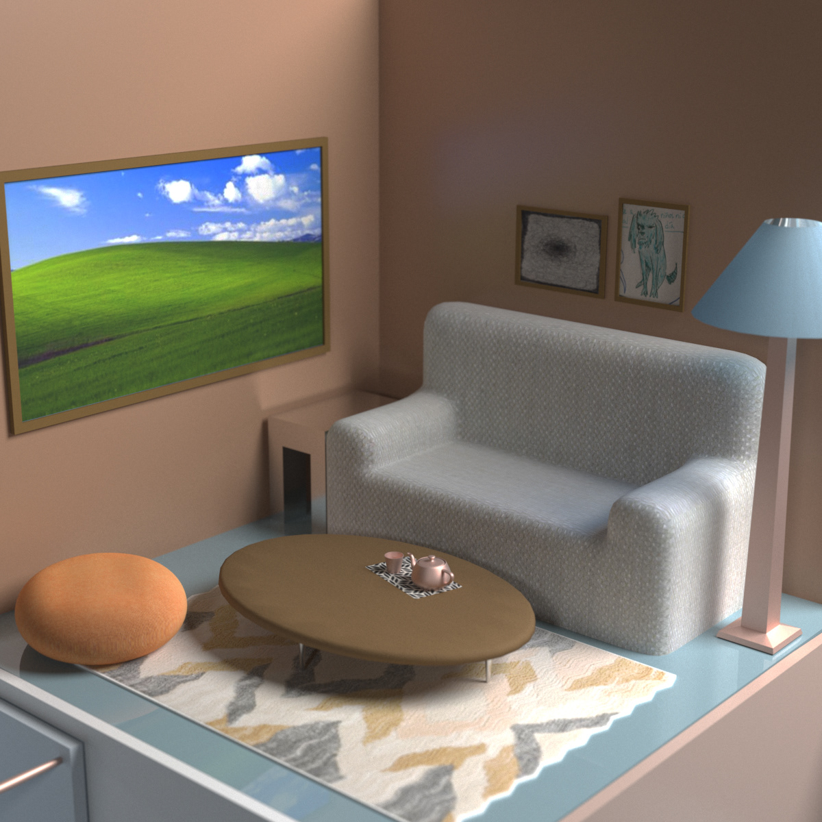 3ds max architecture Render interior design  CGI 3D dollhouse room design illumination 3d art