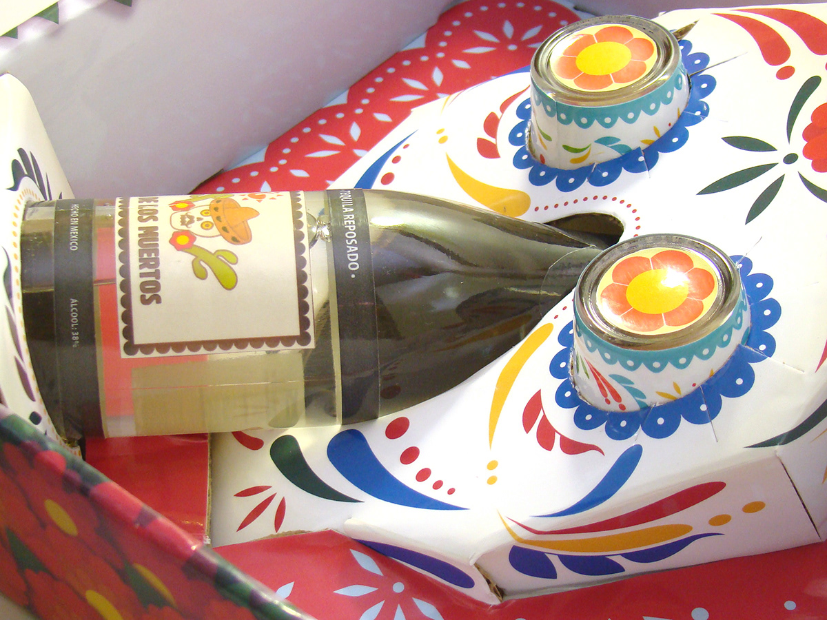 mexico embalagem Dia dos Mortos Tequila cultura
