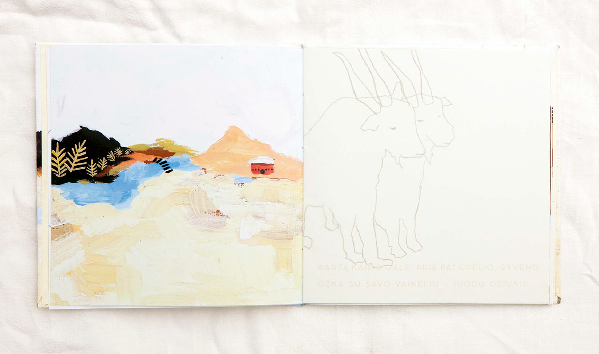 book design goats bridge sand story typography   art direction  book children's book visual art