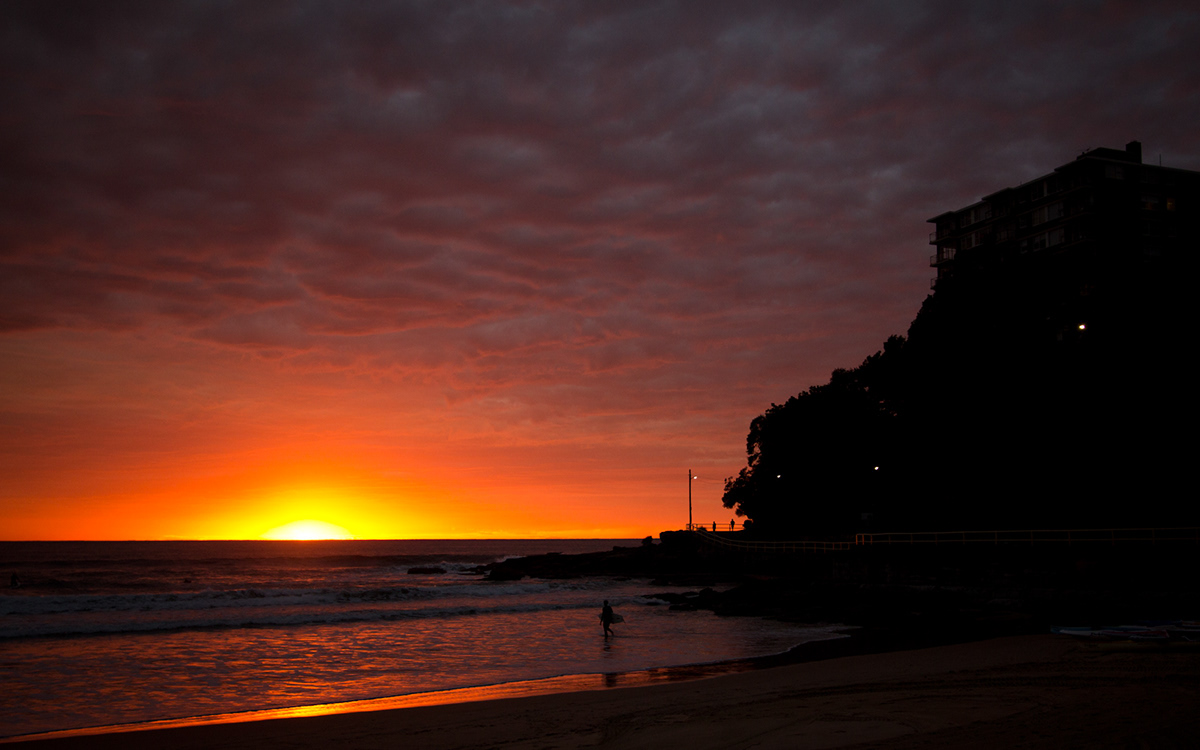 sydney Australia nsw manly beach Sunrise sunset winter Surf wave barrel Ocean Landscape RoadTrip