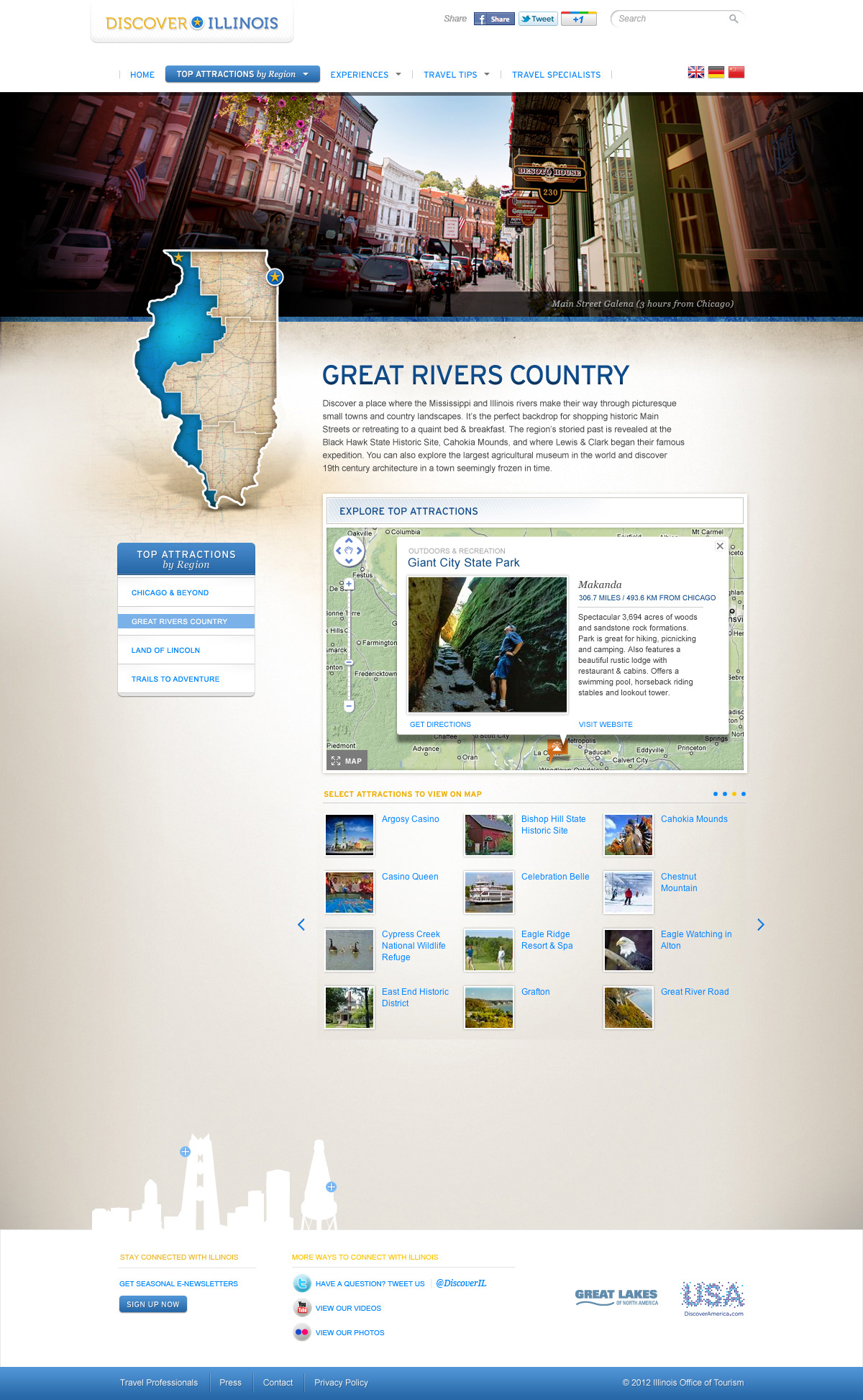 tourism  Illinois  chicago  web design