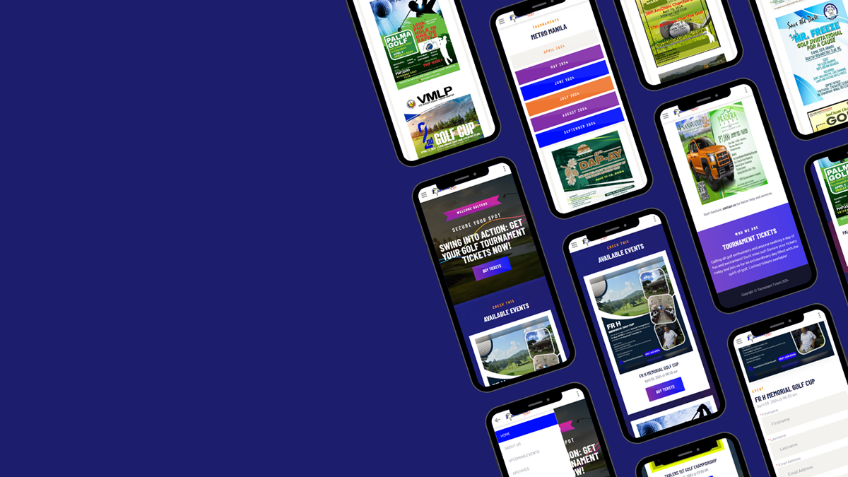 golf Golfing Web Design  Webdevelopment web development  ticketing system