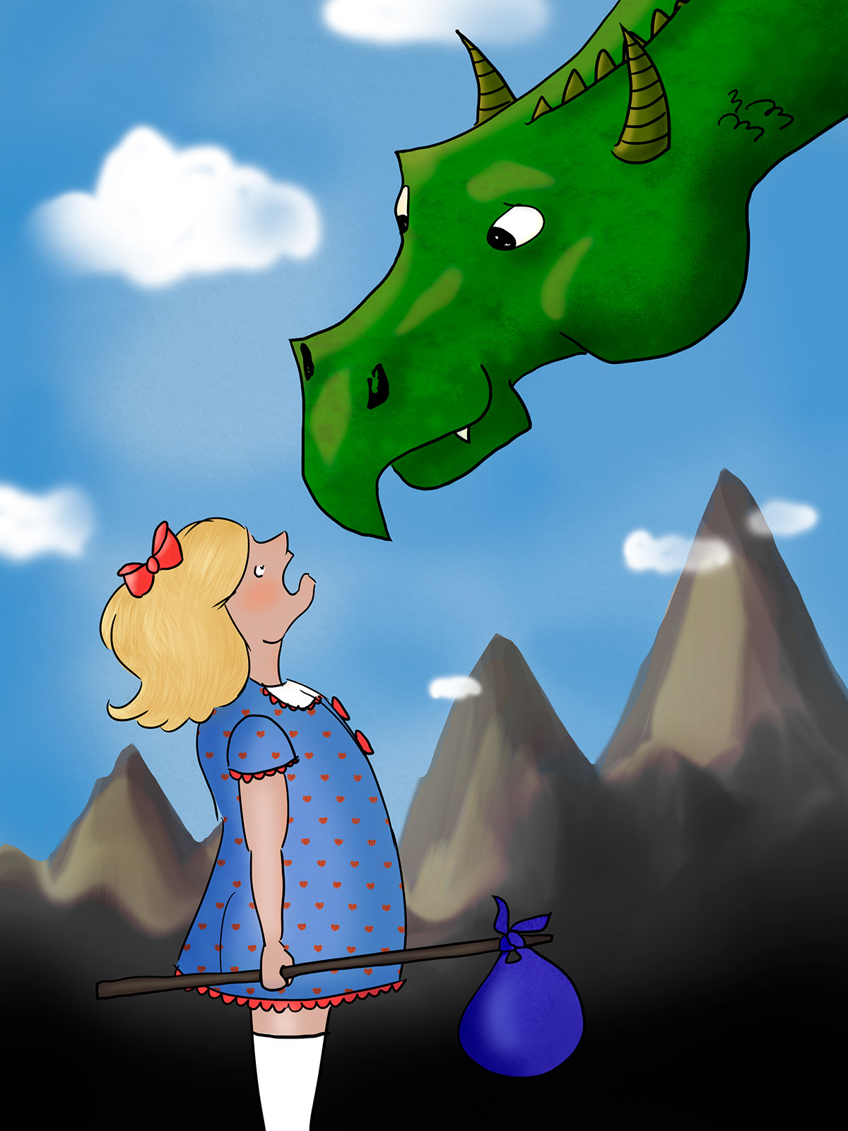 child children's book dragon mountains