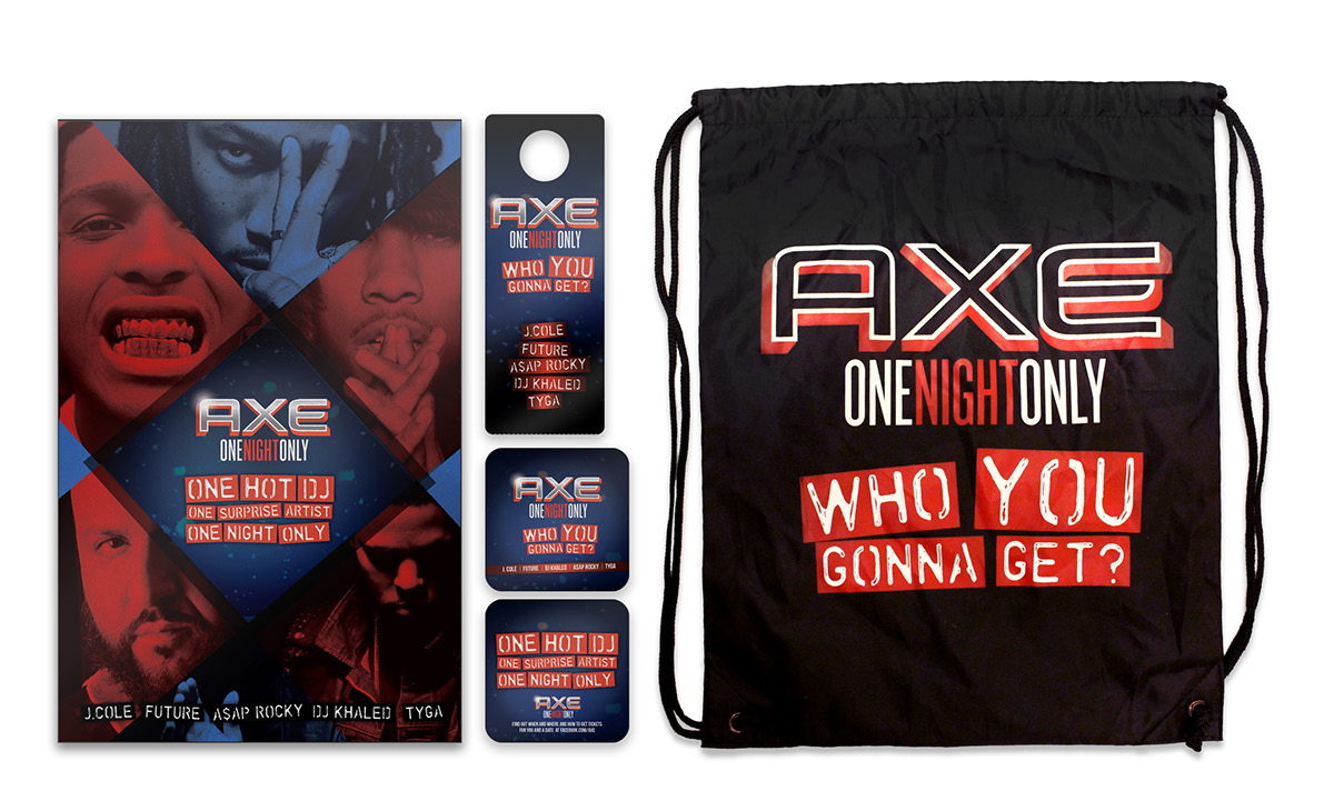 merchandize concert axe Sony poster giveaways gig poster swag rap gig party dj ticket