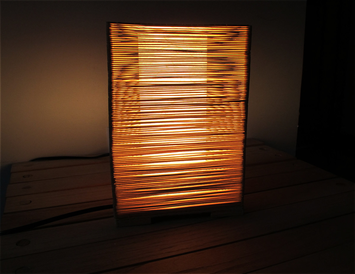 popsicle sticks  coffee stir Lamp lantern table lamp floor lamp Cheap paper Geometric shape simple clean modern