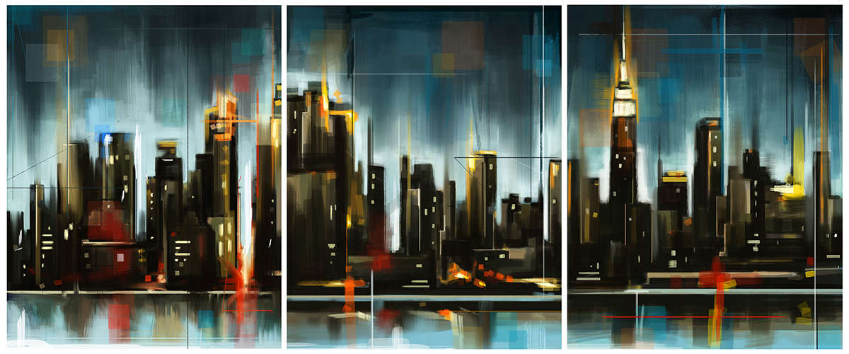 impressionism digital painting New York new york city