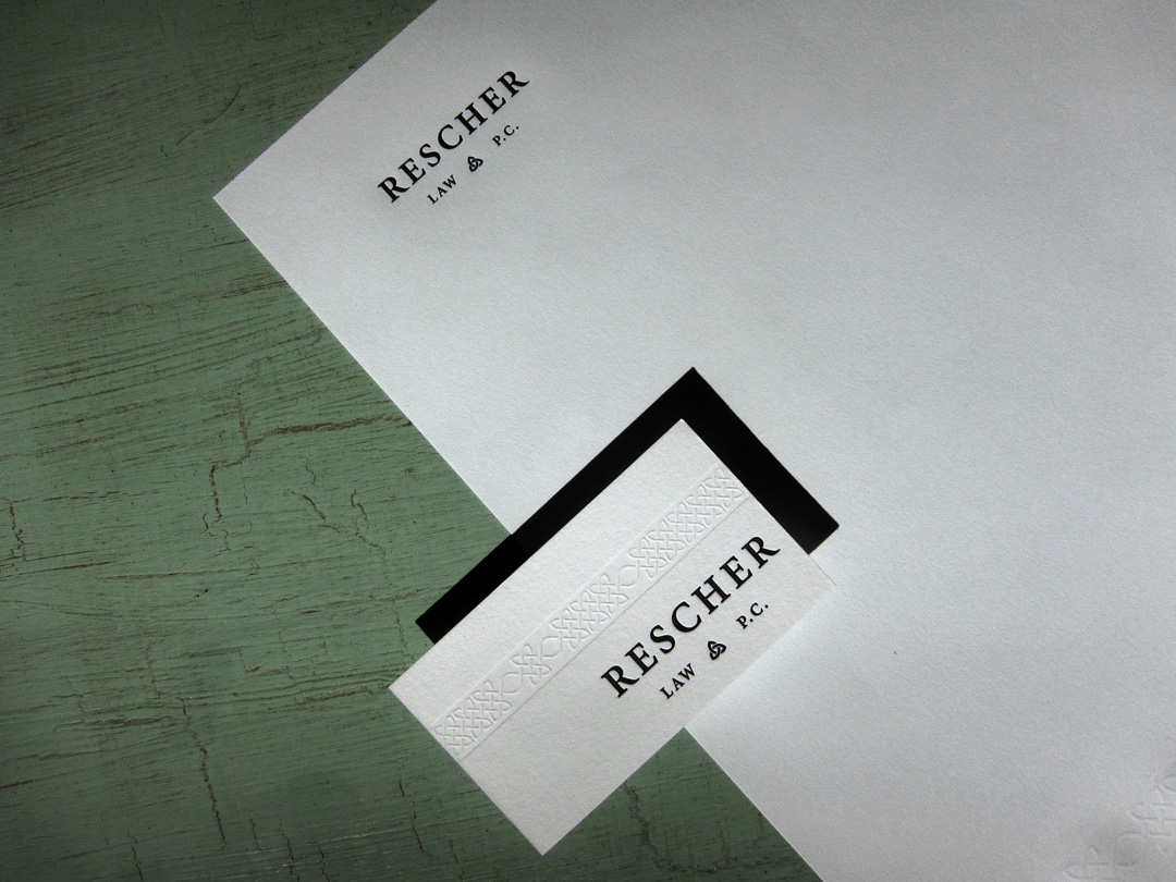 rescher letterpress environmental graphics