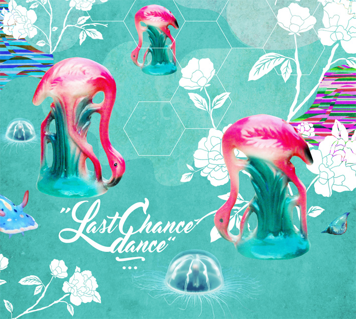 flamingo collage CD-design decorative music design for music jazz cd-cover surrealism editorial