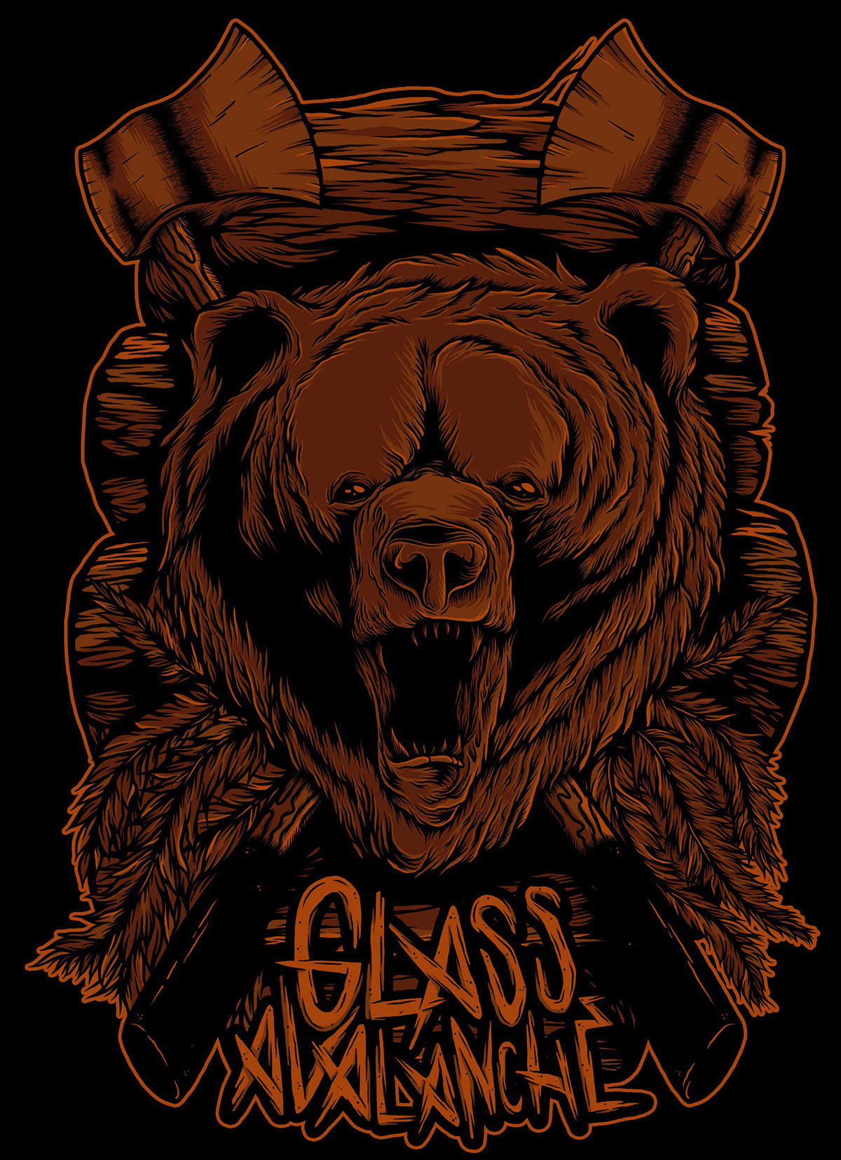 metal rock skull pop nightclub Merch t-shirt lion zombie jungle bear wolf