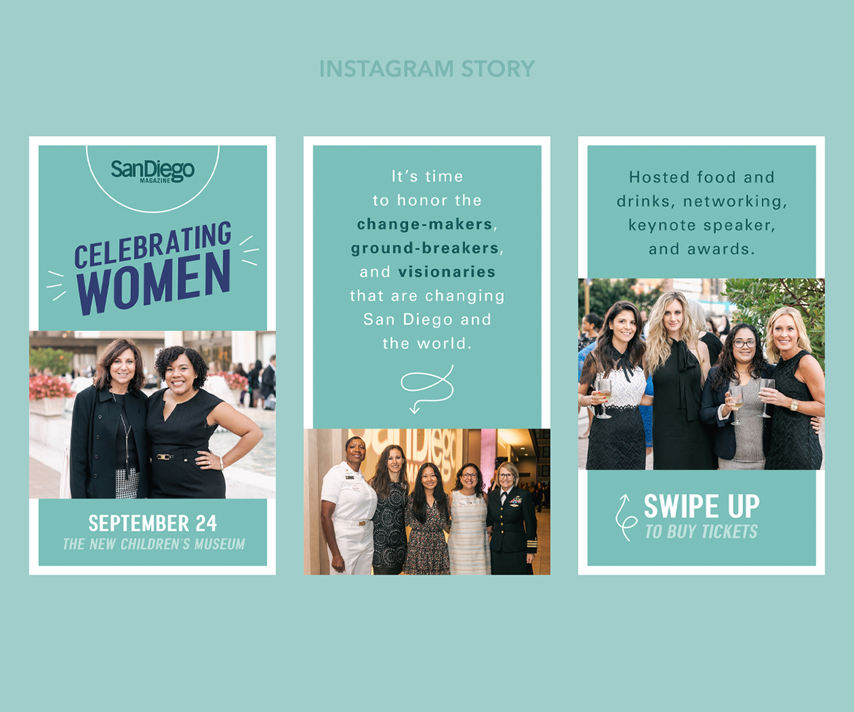 Event Design event marketing Instagram Stories print design  social media social media marketing women's event