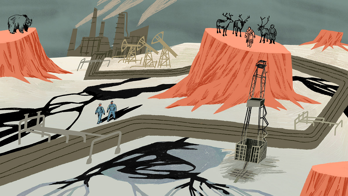 Ecology pollution environment ussr Mining editorial Editorial Illustration