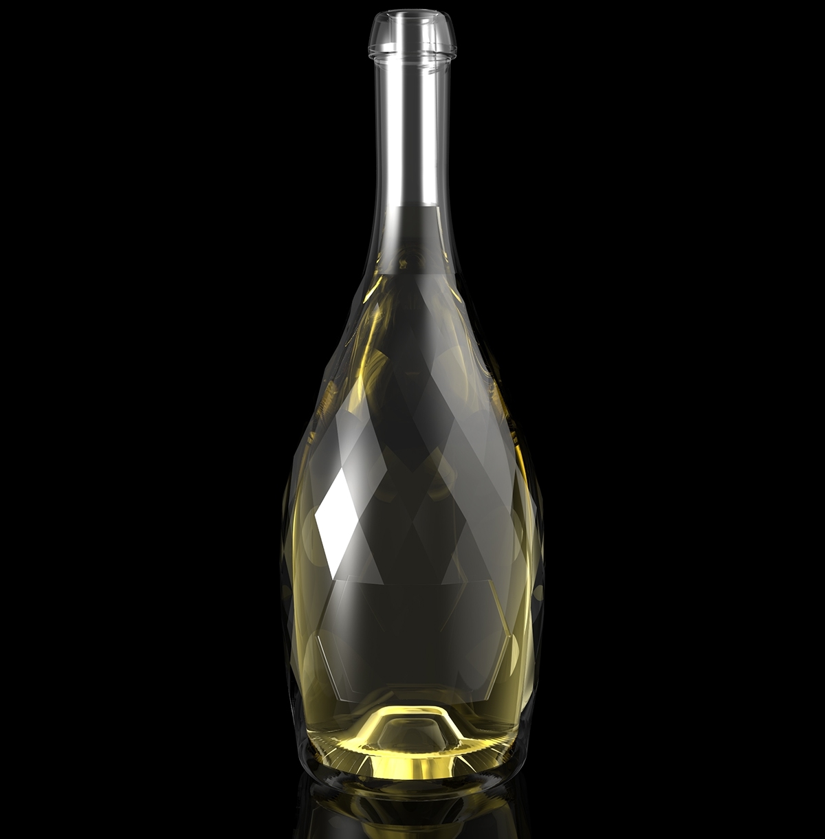 wine bottle glass diamond 