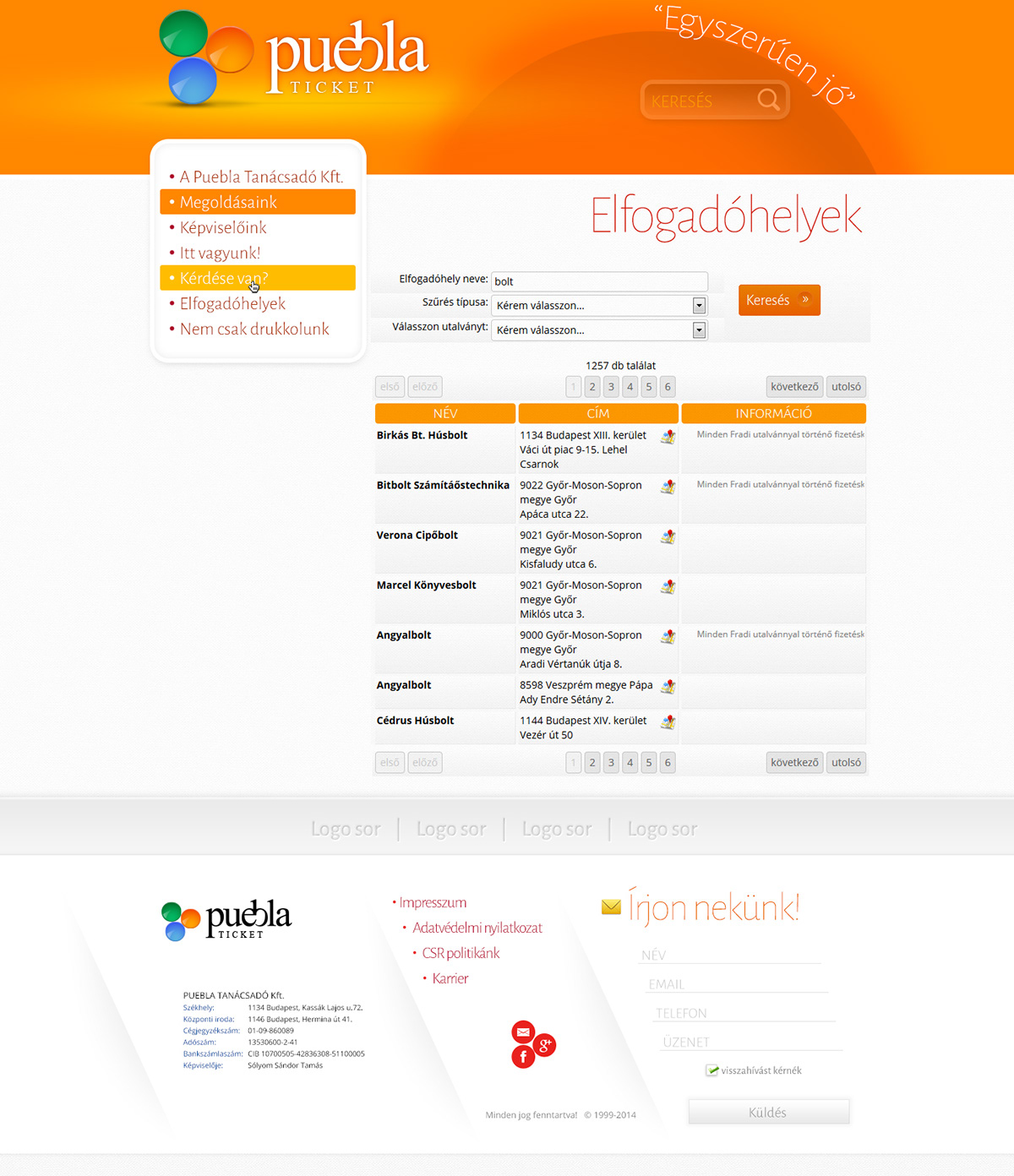 puebla ticket offer site logo redesign orange