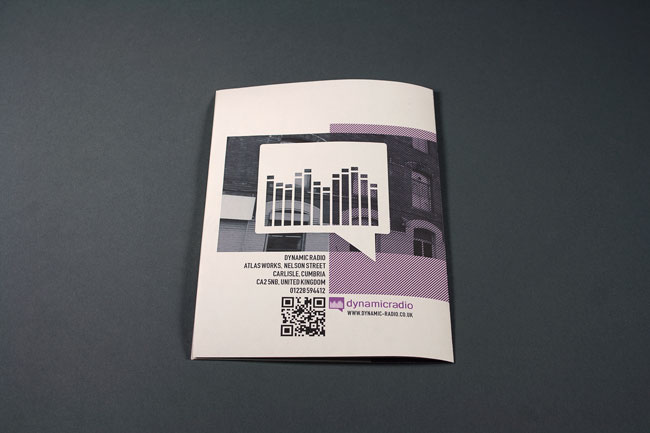 Radio Dynamic purple din shrift mittleshrift experimental qr shows STATION handout Booklet publication