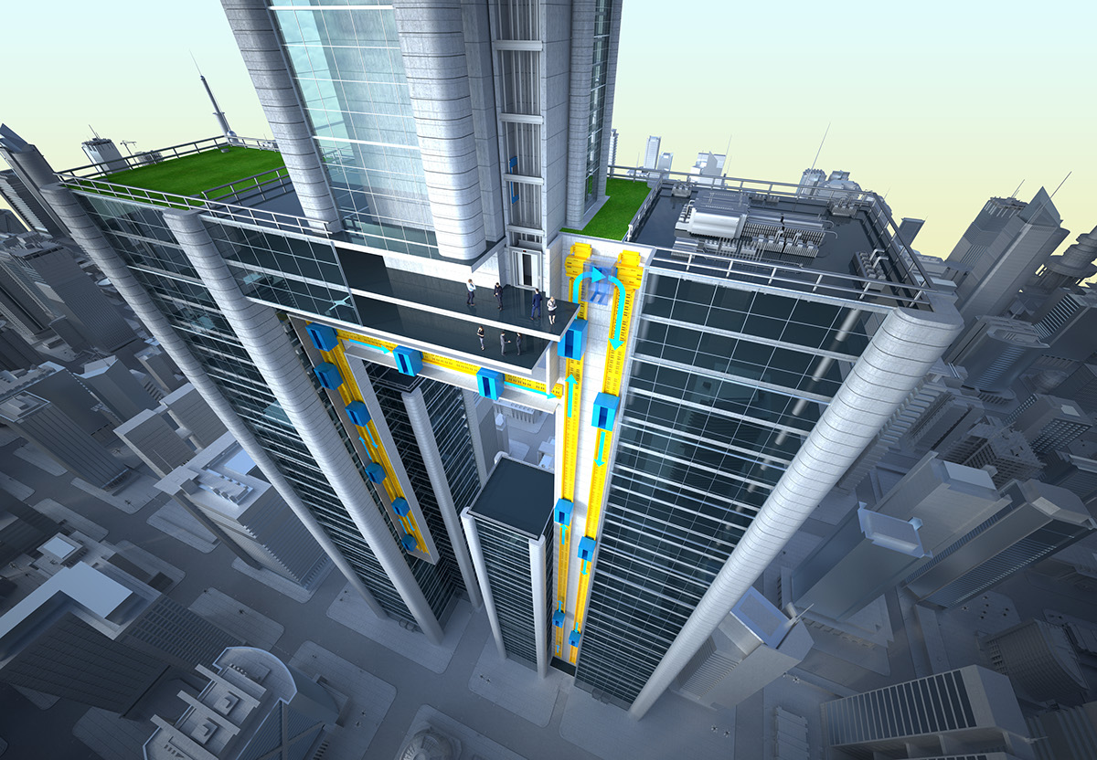 Archiecture building 3D city 3D CGI Maxwell Render lightwave