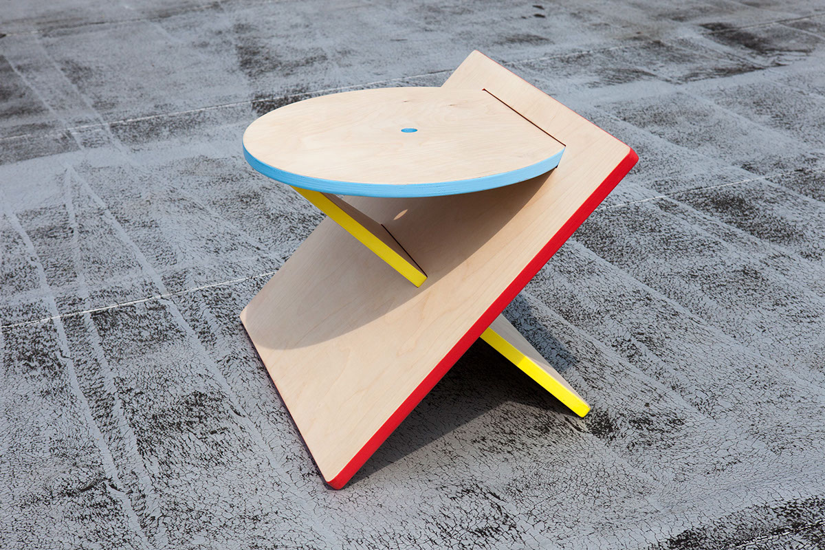 Adobe Portfolio bauhaus stool wood furniture Scandinavian design