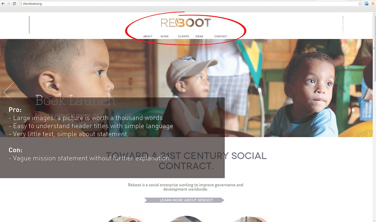 Web redesign social impact non-profit design