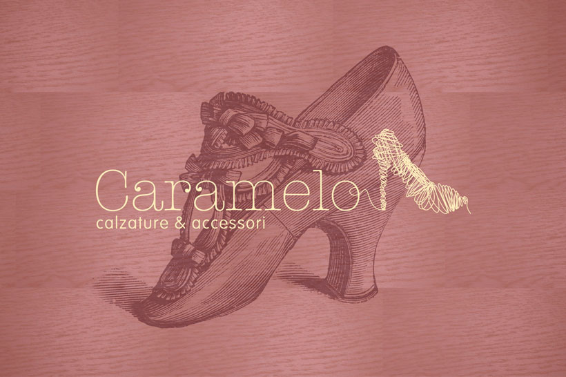 Adobe Portfolio corporate logo store shoes color old style Italy caramelo identity Retail