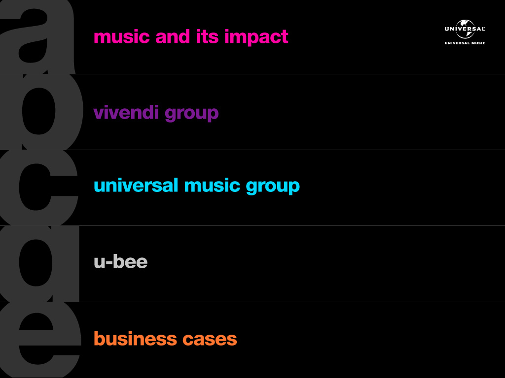 universal musica universal music presentation art arte app PPT