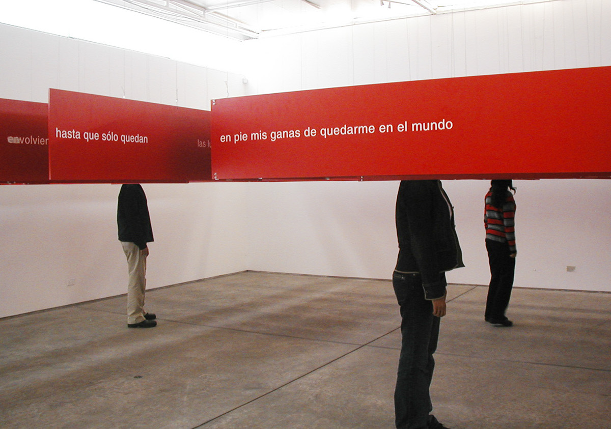 labyrinth red murder installation Poetry  walls problem puzzle Sebastián Burga José Aburto lima peru art interactive
