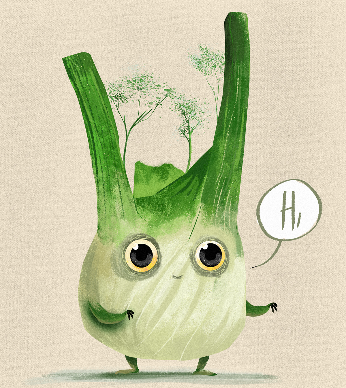 vegetables Character design  photoshop ILLUSTRATION 
