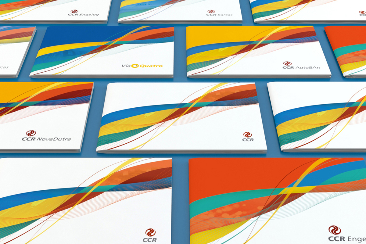 Adobe Portfolio colorful curves grupoccr CCR corporate brochure