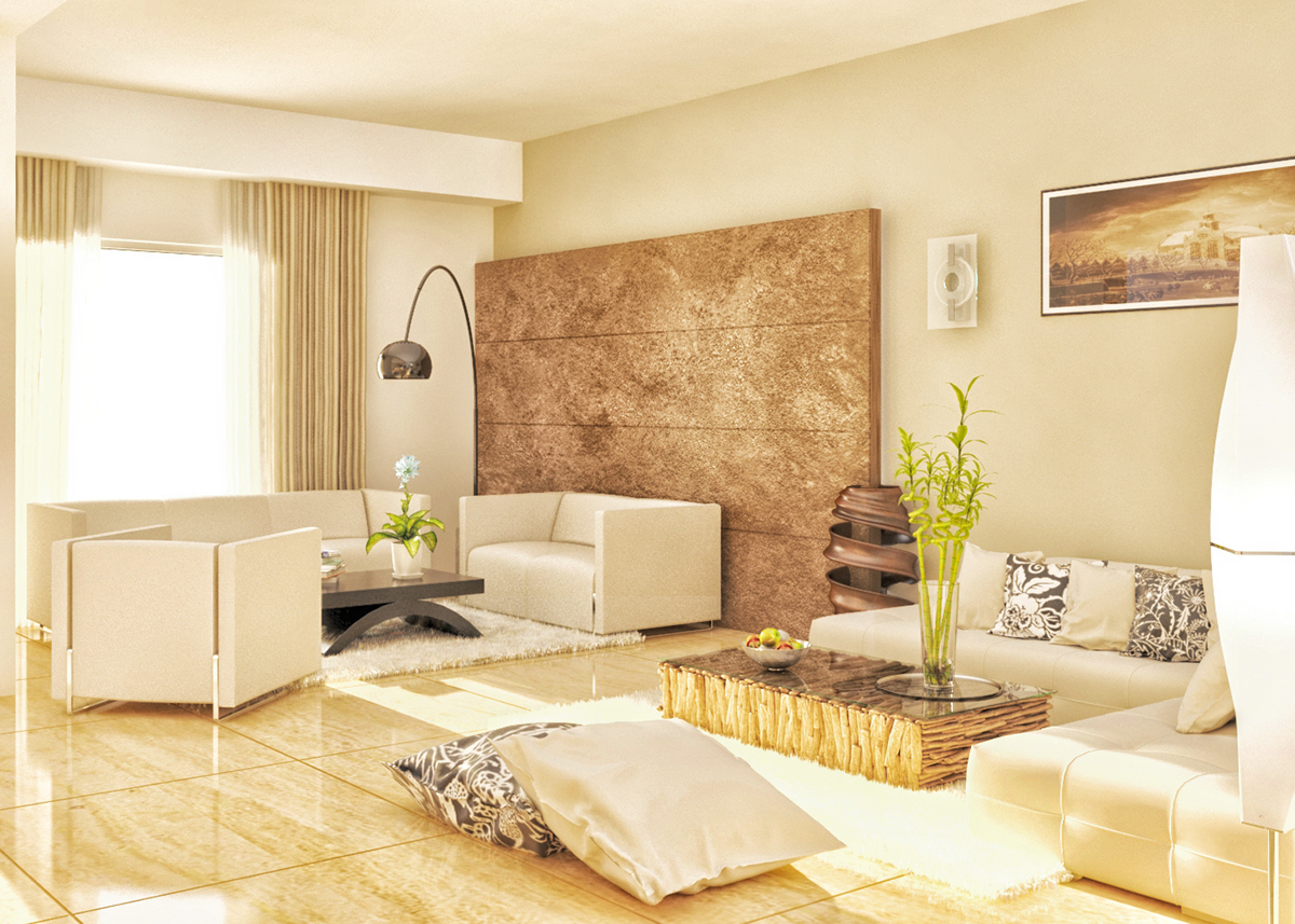 Interior design modern Villa 3D rendering modeling new idea